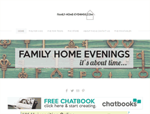 Tablet Screenshot of family-home-evenings.com